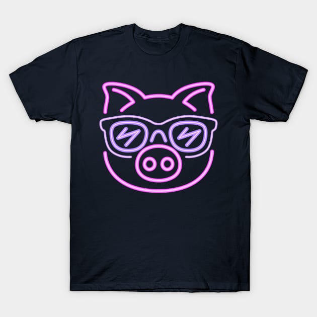 Cute Cartoon Pink Pig Chinese Horoscope Sign 2019 T-Shirt by peter2art